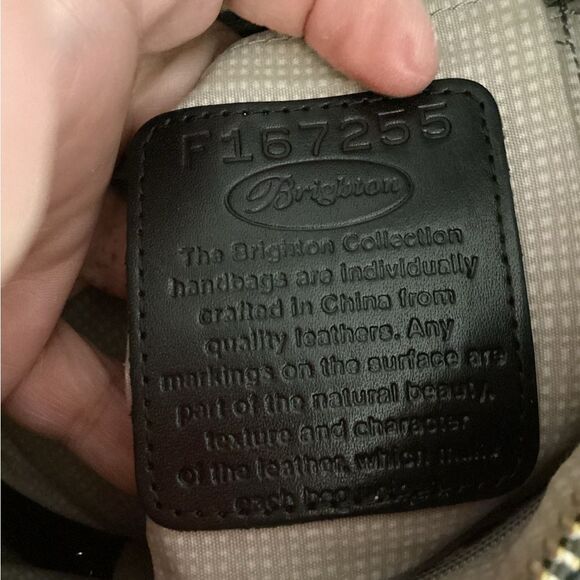 Brighton Black Crossbody Bag with Adjustable Strap and Durable Fabric - Picture 3 of 6